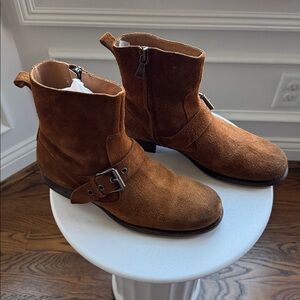 John Varvatos Brown Suede Men's Boots Size 10 Made in Italy